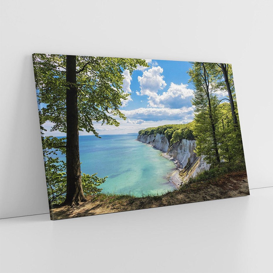 Obraz na płótnie 100x70 - Morze: siła skał na brzegu" - morze, skały