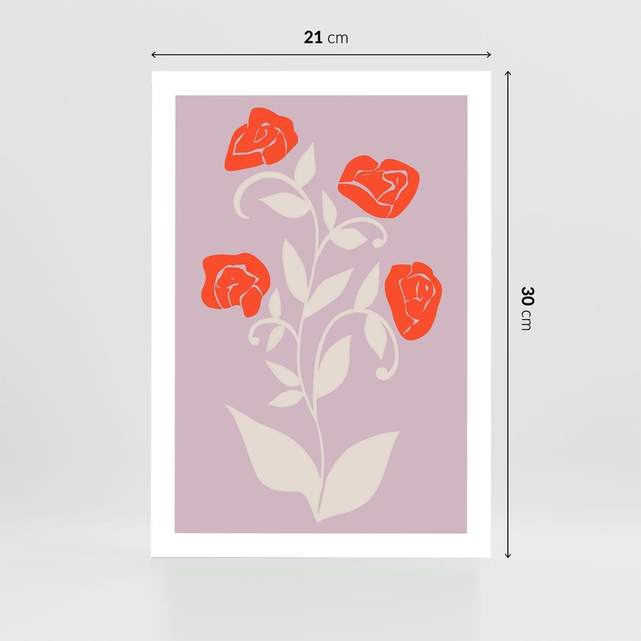 Plakat bez ramy 21x30 - Migotliwe Widzenie Kwiatów - nowoczesny plakat, roślinne motywy