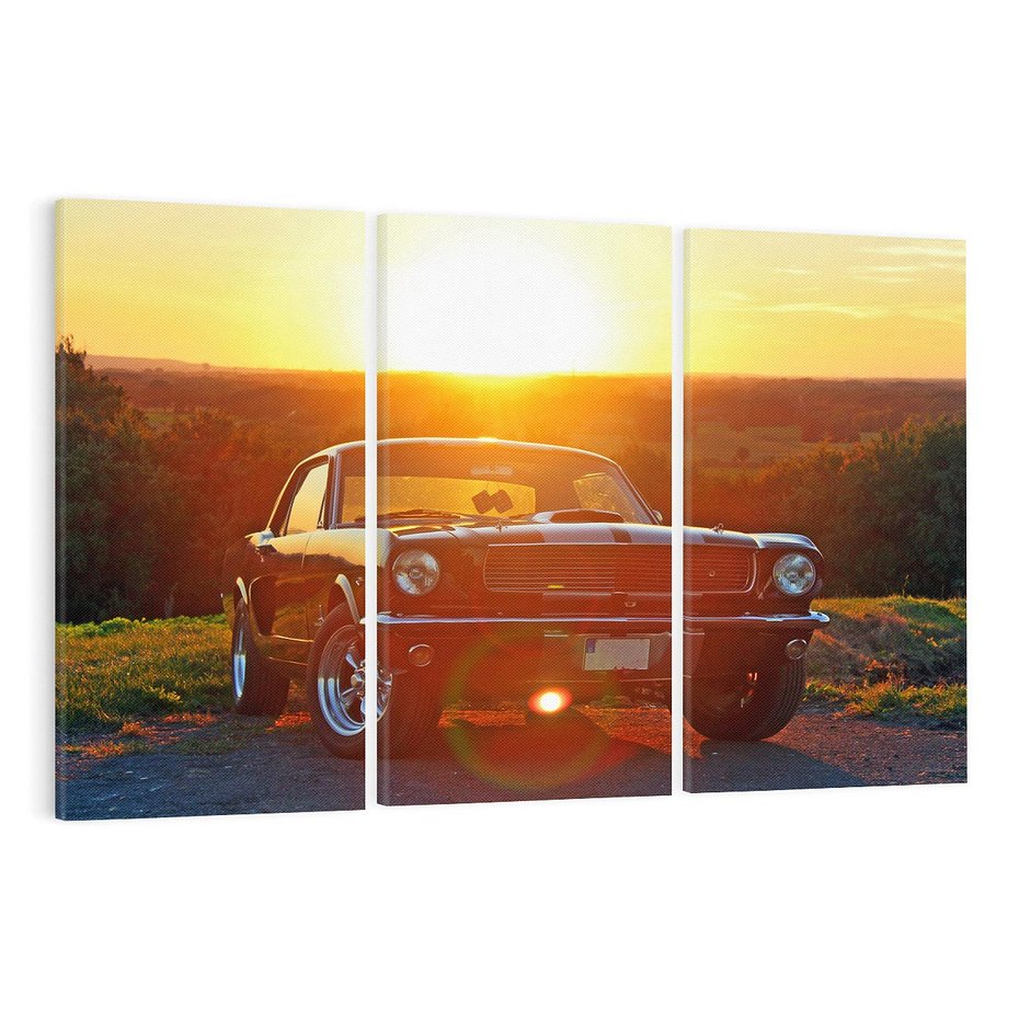 Obraz na płótnie 120x80 - Moc i elegancja - Ford Mustang, samochód