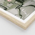 Plakat w ramie 50x70 - Leśny Zakątek - pastelowy krajobraz, nowoczesny plakat - rama drewno