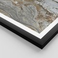 Plakat w ramie 50x70 - Spokój w Beżu - zdjęcie, naturalna tekstura - rama czarna