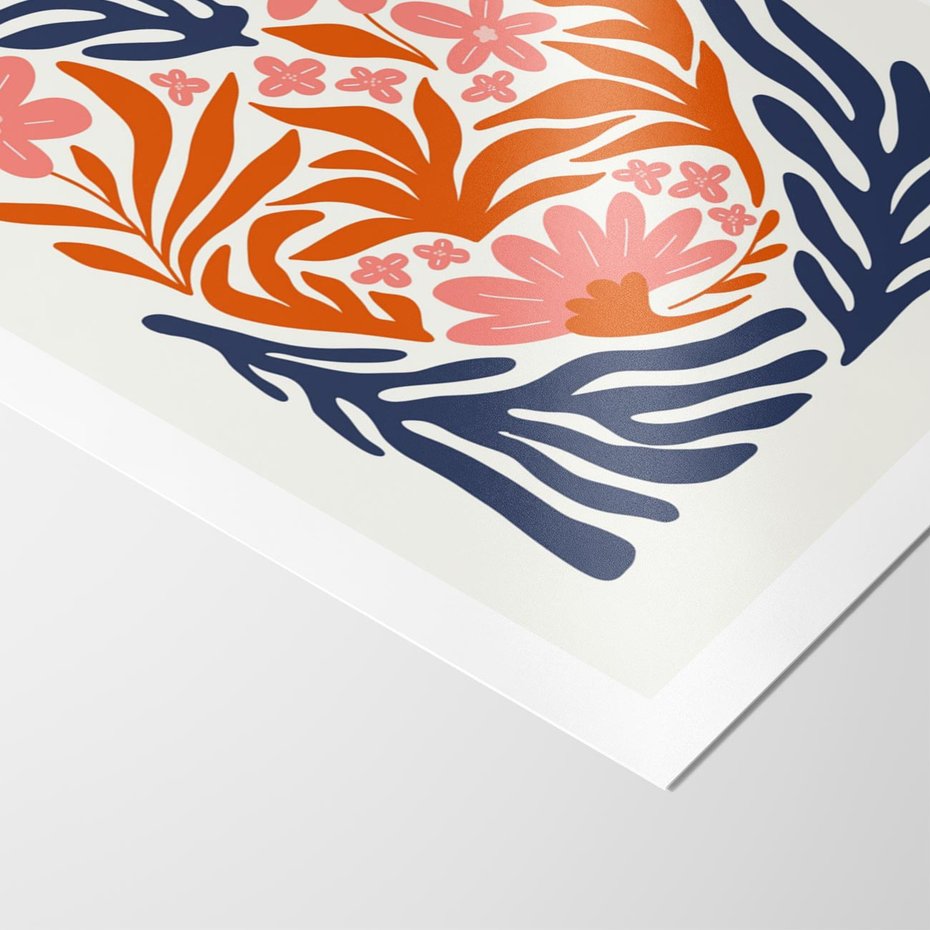 Plakat bez ramy 21x30 - Kwiatami Splecione - kwiaty, nowoczesny plakat