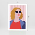 Plakat bez ramy 50x70 - Kobieca Ekspresja - nowoczesny plakat, styl retro