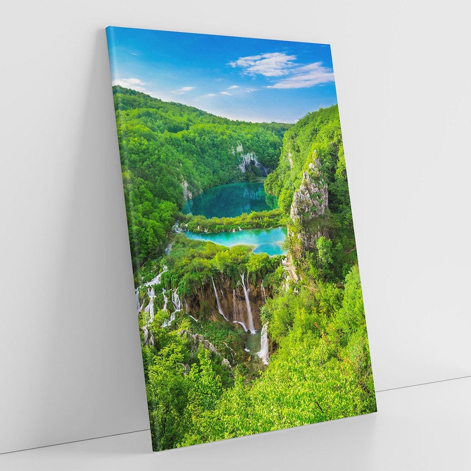 Obraz na płótnie 80x120 - Jeziora Pitwickie: urok Chorwacji - Jeziora, Pitwickie