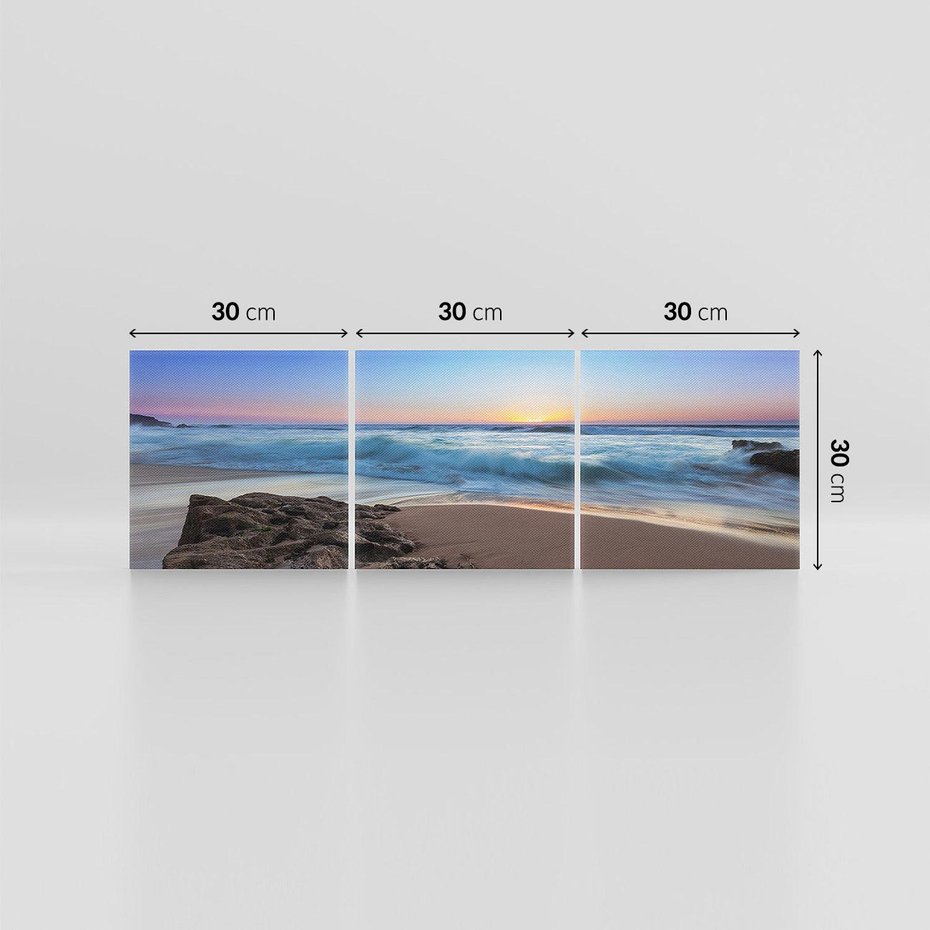 Obraz na płótnie 90x30 - Morze i Plaża - Spokój Oceanicznej Przestrzeni - morze, plaża