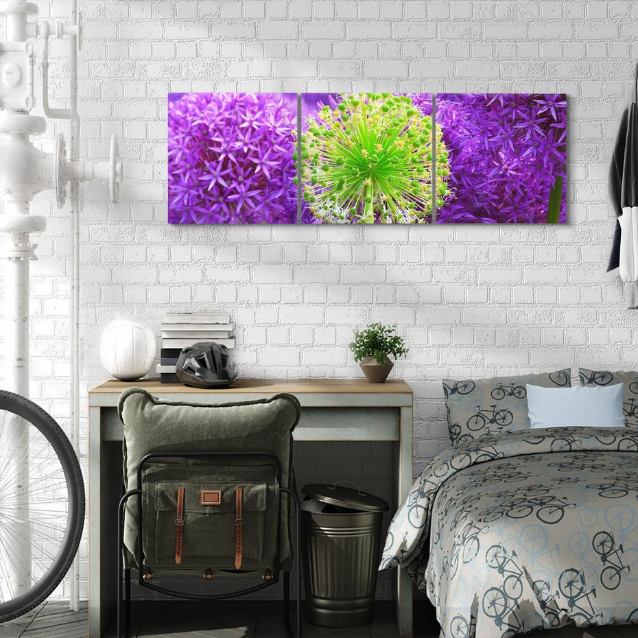 Obraz na płótnie 90x30 - Kwiatowy Raj - kwiat, kwiaty