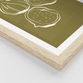 Plakat w ramie 40x50 - Podróżne Barwy - figi, minimalistyczny styl - rama drewno