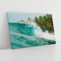 Obraz na płótnie 70x50 - Rajskie Wybrzeże - fotografia, duża fala