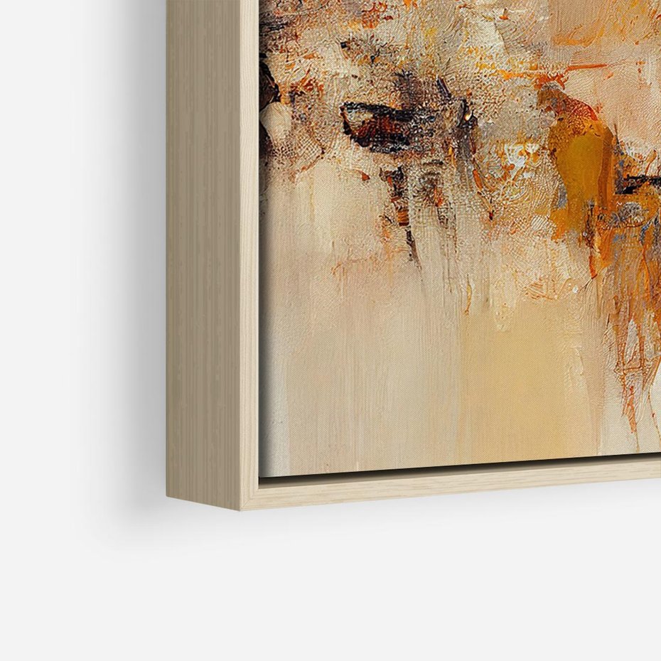 Obraz w ramie 120x80 - Odbicie utraconych barw - abstrakcja, tekstury farb - rama drewno