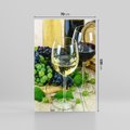 Obraz na płótnie 70x100 - Wino winogrona i kieliszki - wino, winogrona