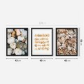 Zestaw obrazy w ramie 40x50 galeria - Jesień, liście, dynie, boho - rama czarna