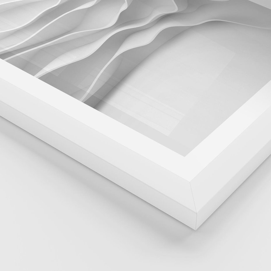 Plakat w ramie 50x70 - Żywa Natur - 3d, abstrakcja - rama biała