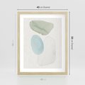 Plakat w ramie 40x50 - Akwarelowa Symfonia Natury - abstrakcyjne delikatne plamy, akwarelowe - rama drewno
