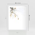 Plakat w ramie 30x40 - Złota Jesień - drzewo, żółte liście - rama biała