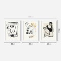Zestaw obrazy w ramie 50x70 galeria - Abstrakcja, jak, Picasso, nowoczesny - rama biała