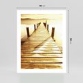 Plakat bez ramy 40x50 - Stary pomost w sepia - pomost, sepia