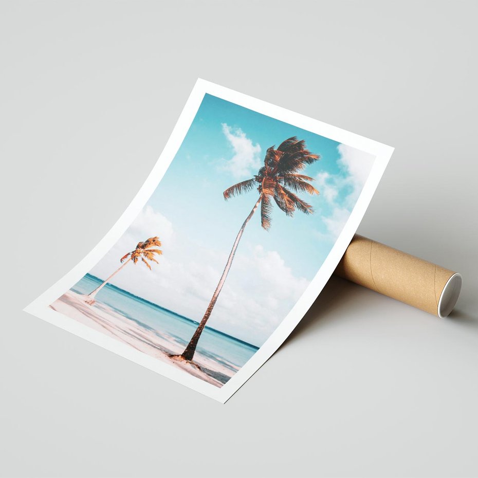 Plakat bez ramy 50x70 - Raj na Ziemi - plaża, ocean