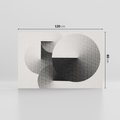 Obraz na płótnie 120x80 - Taniec Szarych Okręgów - graficzne, geometryczne kształty