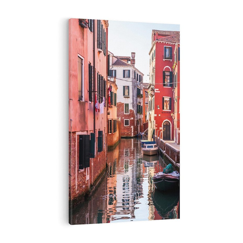 Obraz na płótnie 70x100 - Przejażdżka gondolą przez Wenecję - Wenecja, kanały