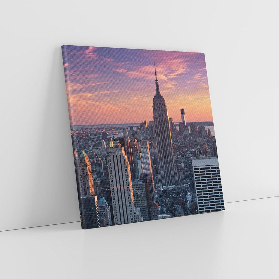 Obraz na płótnie 60x60 - Nowy Jork - Błyskawice Manhattanu - Nowy Jork, Manhattan