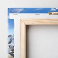 Obraz na płótnie 80x80 - Magiczne Widoki - Santorini, perspektywa