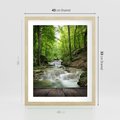 Plakat w ramie 40x50 - Plączący się strumień - rzeka, strumień - rama drewno