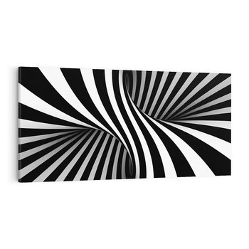 Obraz na płótnie 140x70 - Kolorowa Abstrakcja: Inspiracje Zebry - abstrakcja, 3d