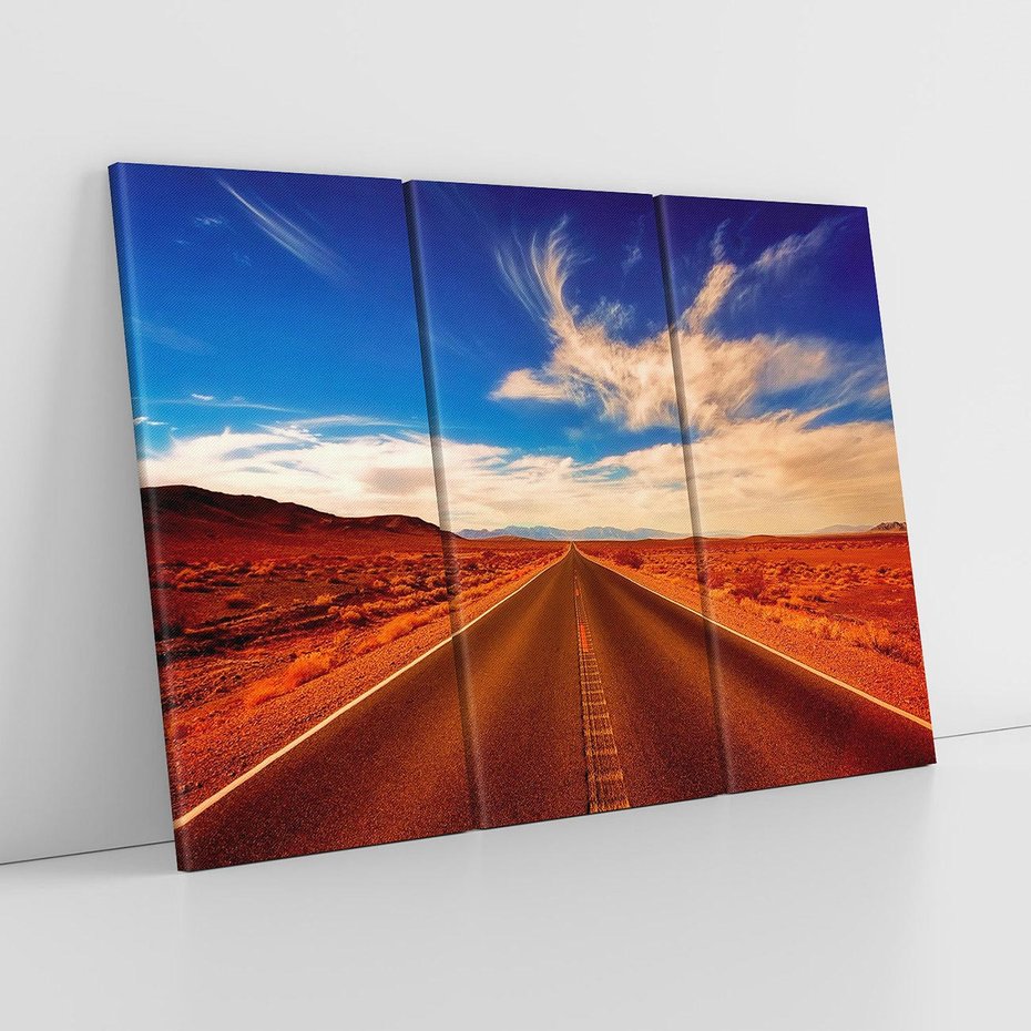 Obraz na płótnie 120x80 - Przygoda na pustynnej drodze - droga, pustynia