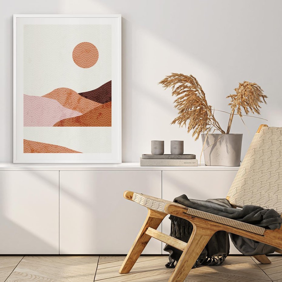 Plakat bez ramy 21x30 - Górskie Wzory - nowoczesna sztuka, góry