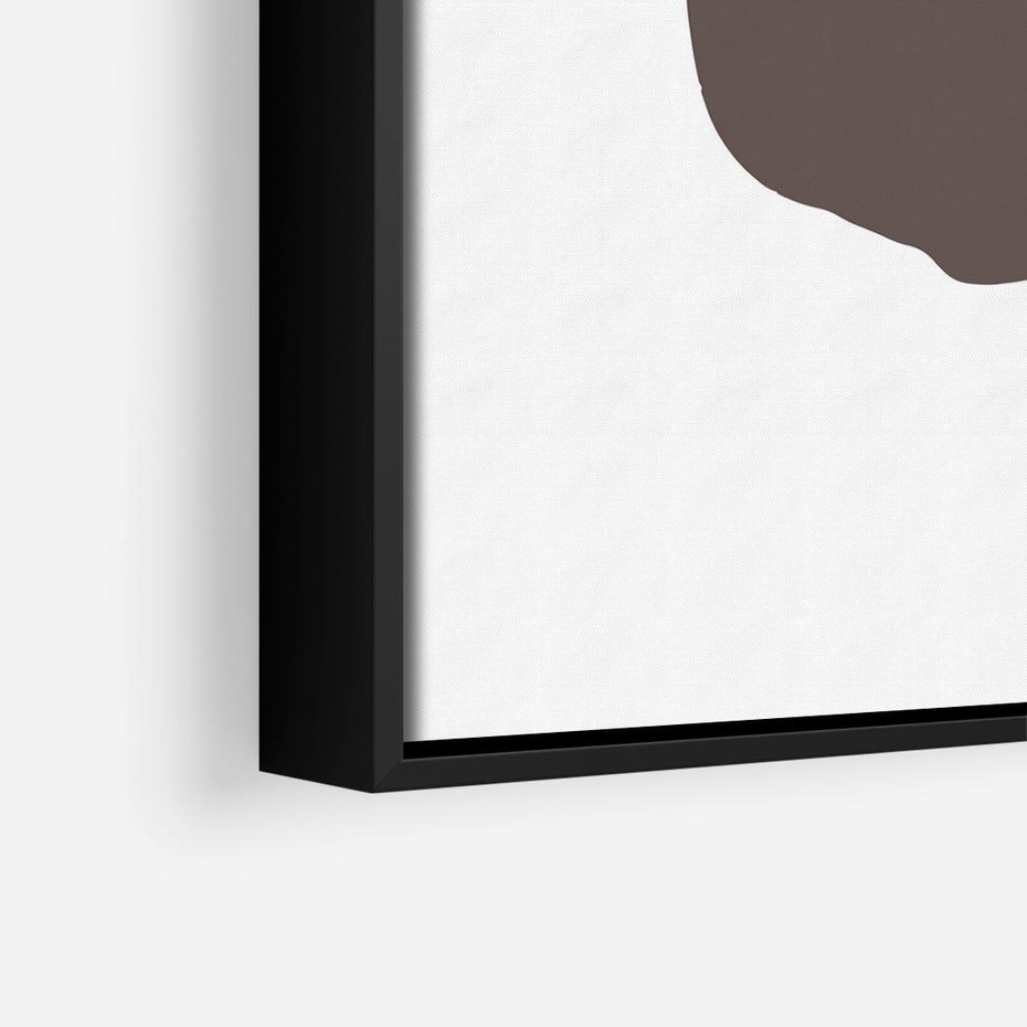 Obraz w ramie 50x50 - Wibracje Odbić Plam - abstrakcyjny obraz, rozlewające się plamy - rama czarna