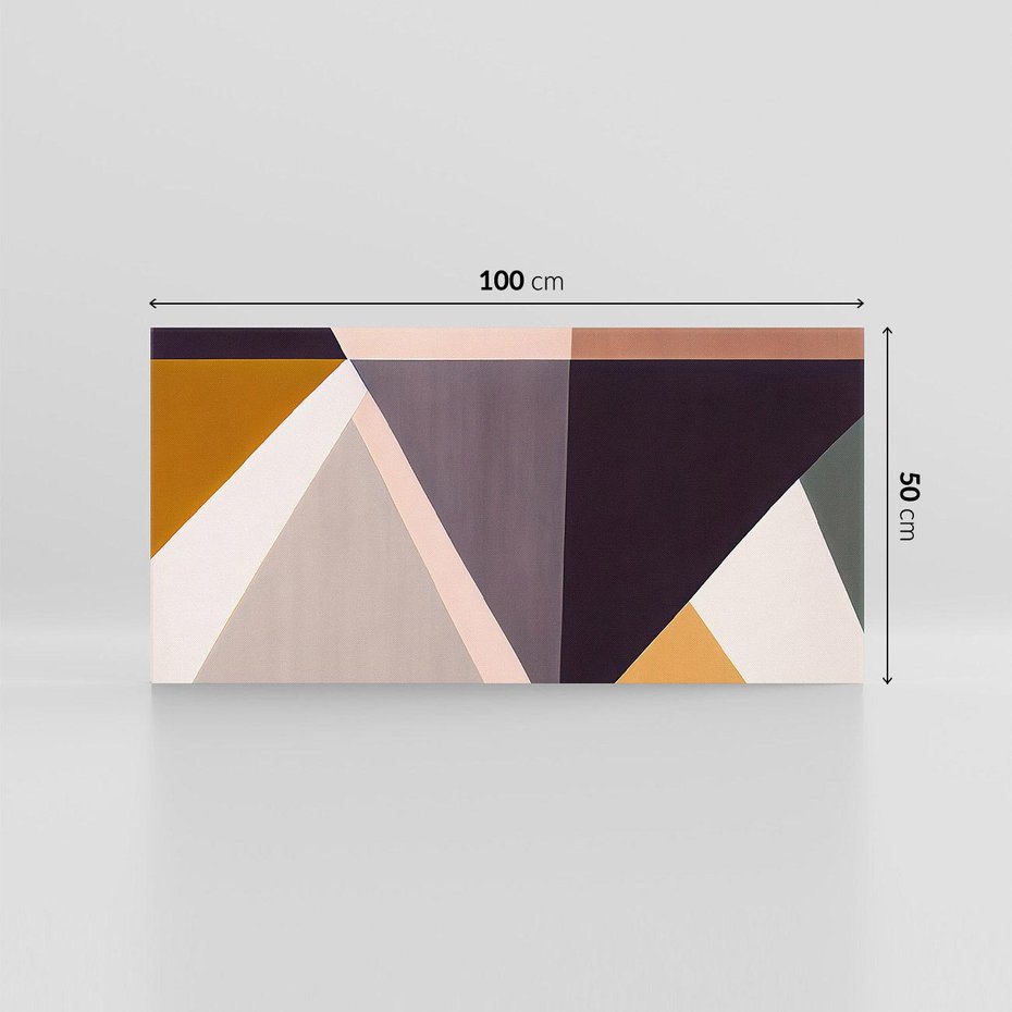 Obraz na płótnie 100x50 - Trójkąty Wnętrz - abstrakcja, geometryczne kształty