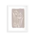 Plakat w ramie 30x40 - Pastelowe Nastroje - nowoczesny subtelny plakat, beżowy - rama biała