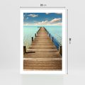 Plakat bez ramy 21x30 - Pomost nad morską przestrzenią - pomost, morze