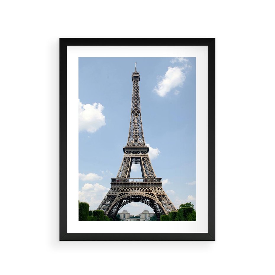 Plakat w ramie 30x40 - Paryż z wieżą Eiffla - Eiffla, Paryż - rama czarna
