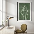 Plakat bez ramy 21x30 - Zielony Oddech - zielona abstrakcja, zgaszona zieleń