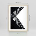 Plakat w ramie 50x70 - Nowoczesność w Linii - architektura, proste linie - rama drewno