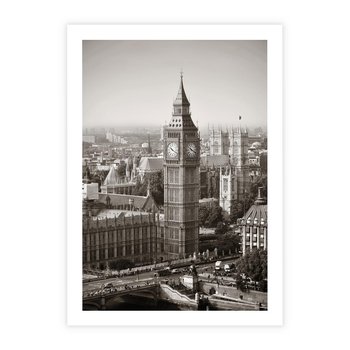 Plakat bez ramy 21x30 - Magiczna esencja Londynu: Big Ben i miasto - Big Ben, Londyn