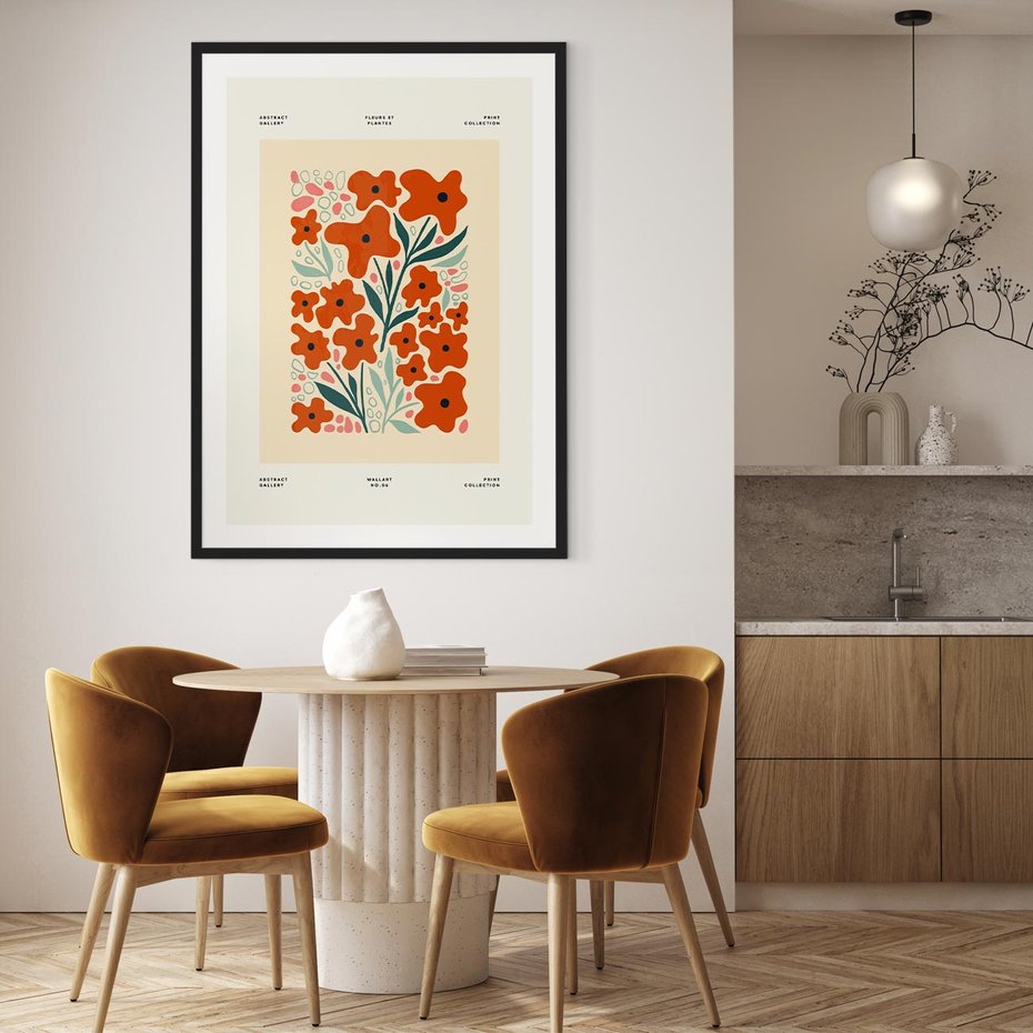 Plakat bez ramy 30x40 - Refleksje Kolorowych Tajemnic - kwiaty, kompozycja