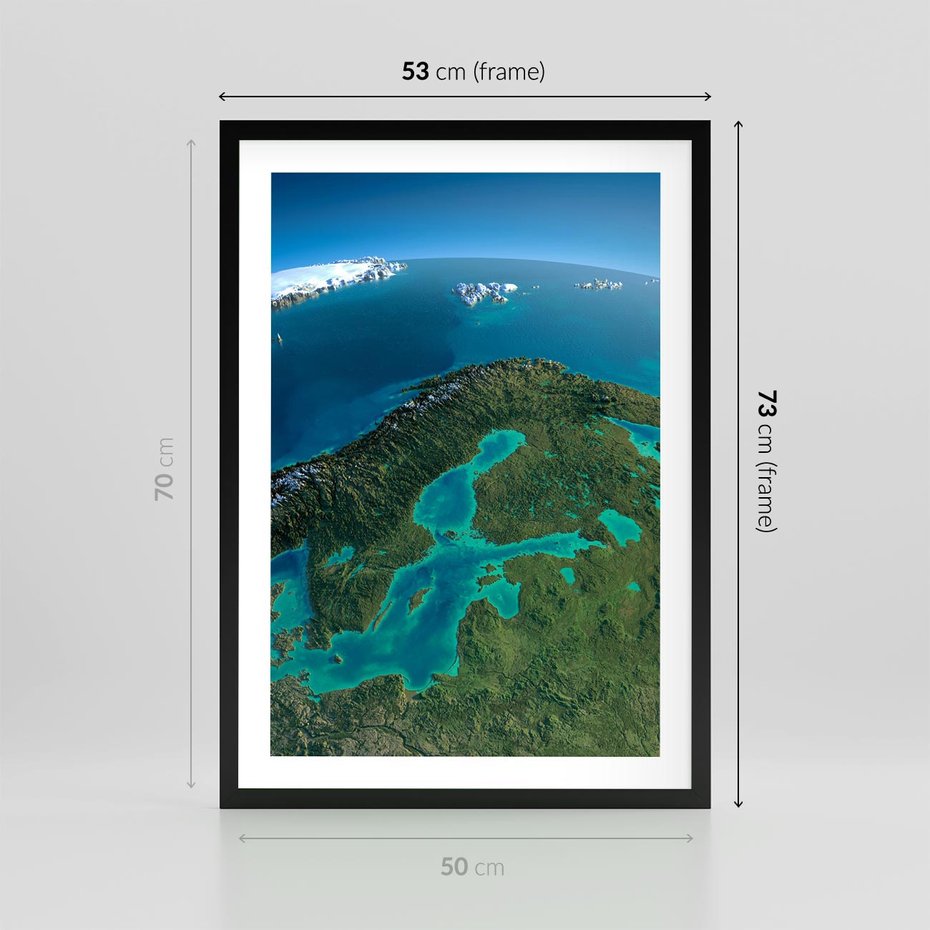 Plakat w ramie 50x70 - Beztroski widok na ocean - widok, ocean - rama czarna