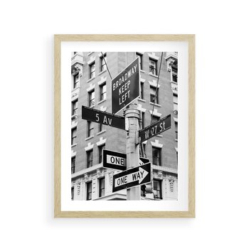 Plakat w ramie 30x40 - Nowojorska Droga - nowy jork, fotografia - rama drewno