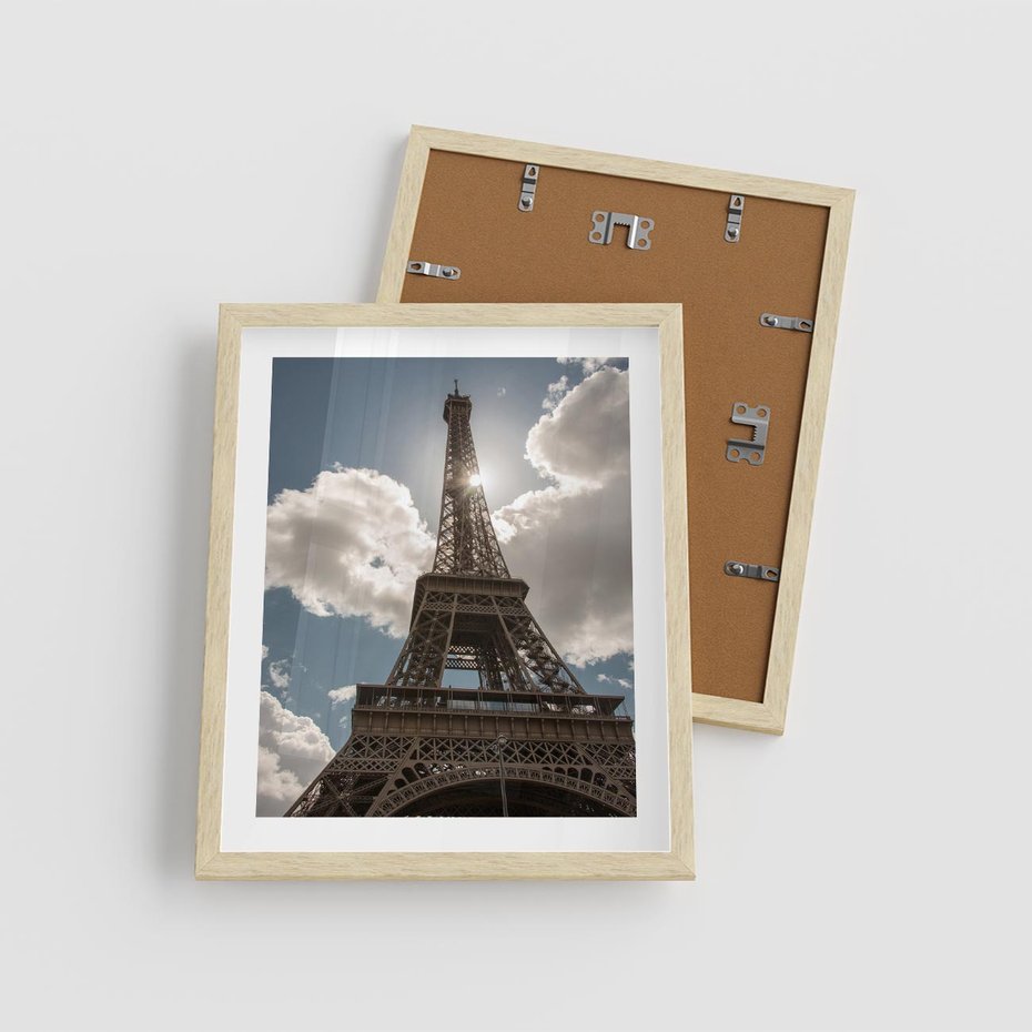 Plakat w ramie 40x50 - Magia Wieży Eiffla - wieża, Eiffla - rama drewno