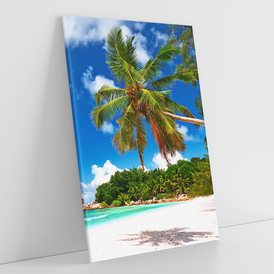 Obraz na płótnie 70x100 - Oaza palm na plaży - palma, plaża