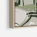 Obraz w ramie 80x80 - Leśny Zakątek - pastelowy krajobraz, nowoczesny plakat - rama drewno