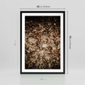 Plakat w ramie 50x70 - Suchość Liści w Brązowych Tonach - suche liście jesień brąz - rama czarna