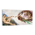 Obraz na płótnie 140x70 - "Stworzenie Adama" Michał Anioł - Reprodukcja - reprodukcja, obraz na płótnie