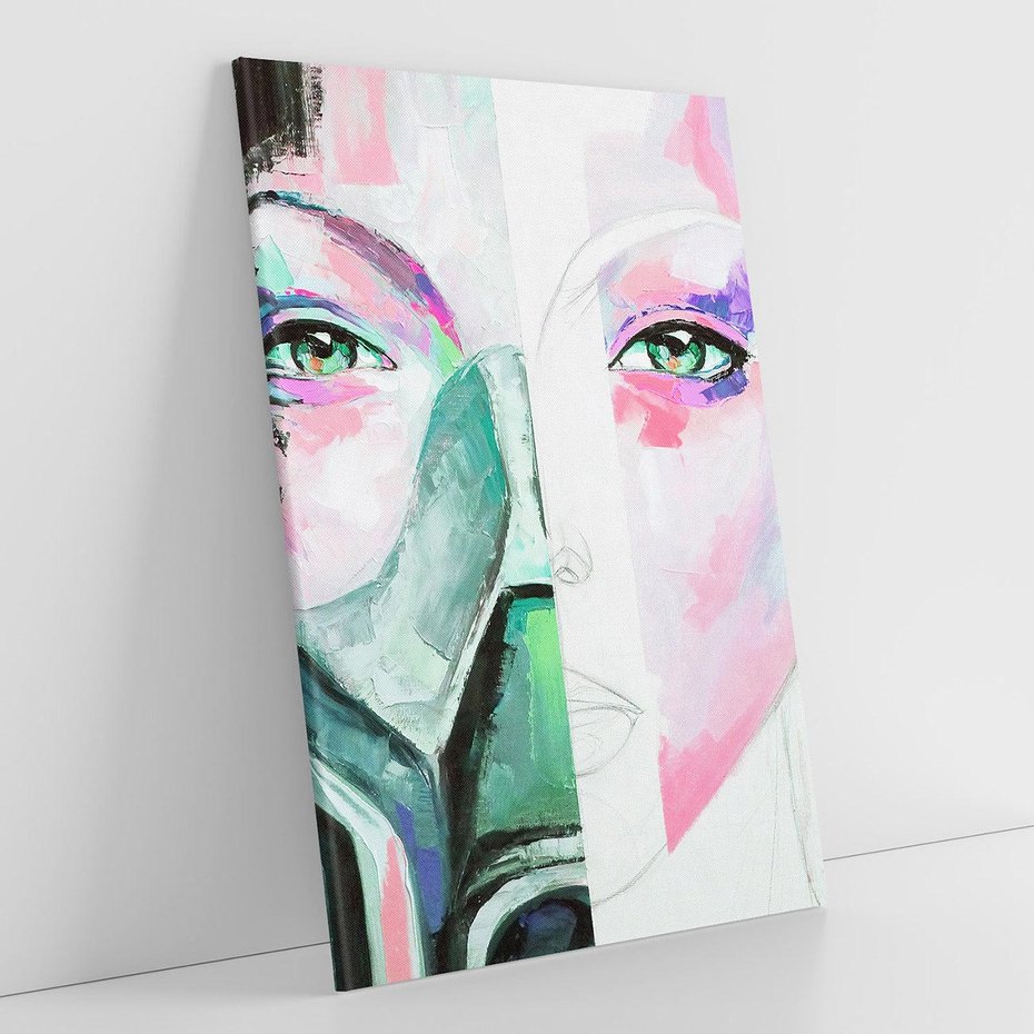 Obraz na płótnie 50x70 - Niezakończona Piękność - abstrakcyjny obraz olejny, portret kobiety