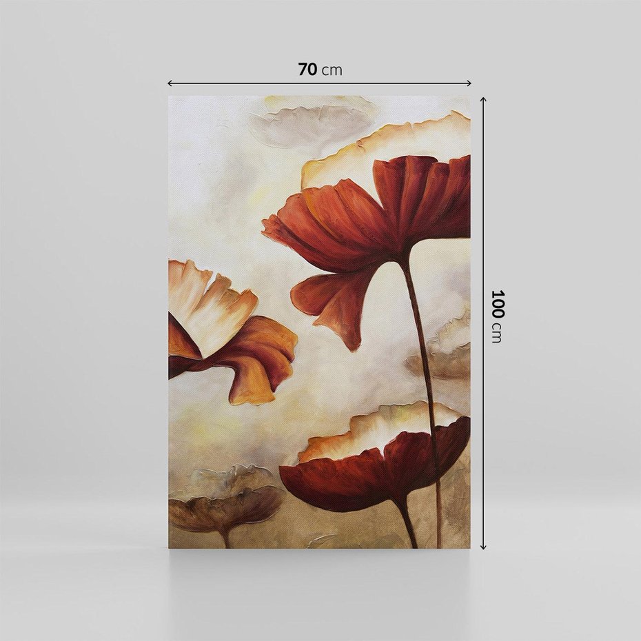 Obraz na płótnie 70x100 - Sztuka Kwiatów - kwiaty, sztuka