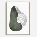 Obraz w ramie 50x70 - Owocowe Boho Inspiracje - minimalistyczny plakat, gruszka - rama drewno