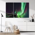 Obraz na płótnie 120x80 - Zorza polarna w tajemniczej nocnej przestrzeni - zorza, polarna