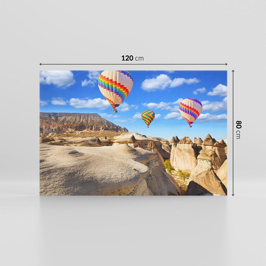 Obraz na płótnie 120x80 - Kolorowe Balony nad Turcją - balony, turcja
